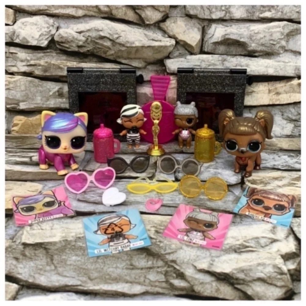 Exclusive LOL Surprise OMG Movie Magic Studios Dolls Pets Award Accessories Lot